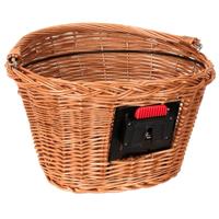Fietsmand Riet Ovaal Groot Afneembaar Met Buik - thumbnail