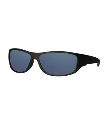 Spectrum zonnebril mat zwart blauw glas Spectrum zonnebril mat zwart blauw glas