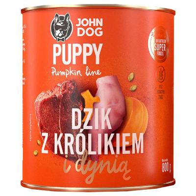 JOHN DOG Pumpkin Puppy Wild boar with rabbit and pumpkin - natvoer voor honden - 800g