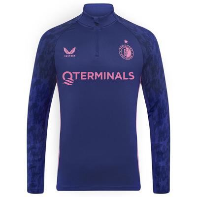 Castore Feyenoord Trainingstrui 1/4-Zip 2025-2026 Donkerblauw Roze Castore Feyenoord Trainingstrui 1/4-Zip 2025-2026 Donkerblauw Roze