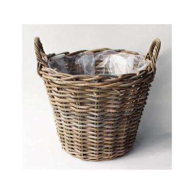 Mand Rotan Antique Grey D40H30 cm Van der Leeden - Van der leeden