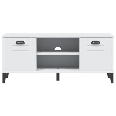 Schoenenbank VIKEN 106x35x45 cm massief grenenhout wit