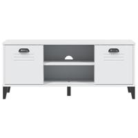 Schoenenbank VIKEN 106x35x45 cm massief grenenhout wit - thumbnail