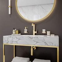 Hansgrohe Wastafelmengkraan Metropol Eengreeps 230 met Rechte Greep en Push-Open Afvoer Gepolijst Goud - thumbnail