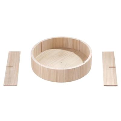 iDesign - Lazy Susan Draaiplateau met Vakken, 30.5 cm, Paulownia Hout,