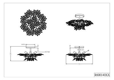 Trio Moderne WandlampFlower - R60014017