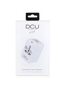 DCU TECNOLOGIC Stekkeradapter | internationale converter | Compatibel met Europa, Groot-Brittannië, VS, China, Japan en Australië | Overspanningsbeveiliging | Wit - thumbnail