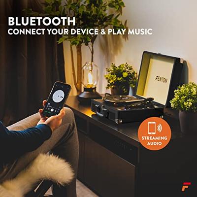 Fenton RP115 Retro Platenspeler in Koffer met ingebouwde Speakers, Bluetooth en USB - Zwart