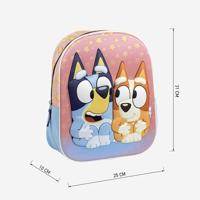3D-schoolrugzak Bluey Roze 25,0 x 31,0 x 10,0 cm - thumbnail