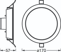 LEDVANCE 4058075573376 SMART RECESS DOWNLIGHT TW AND RGB LED-inbouwlamp LED 12 W Wit - thumbnail