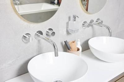 Ben Lavion 3-gats inbouw wastafelkraan afdekset chroom