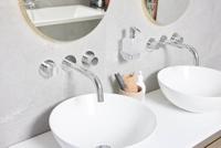 Ben Lavion 3-gats inbouw wastafelkraan afdekset chroom - thumbnail