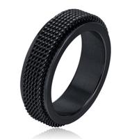 Mendes Jewelry Mesh Ring - Spinner Black-21.5mm - thumbnail