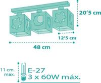Dalber plafondlampen Moonlight 3 stuks 20 cm grijs - thumbnail
