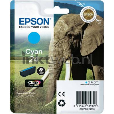 Epson C13T24224022 4.6ml 360pagina's Cyaan inktcartridge