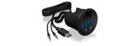 ICY BOX 60303 USB-hub 4 poorten USB-A, Audio, 2.0 (3.5 mm jackplug) USB 3.1 Gen1 5 GBit/s Zwart - thumbnail