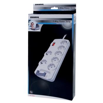 Tafelcontactdoos 7-voudig met overspanningsbeveiliging wit Tafelcontactdoos 7-voudig met overspanningsbeveiliging wit