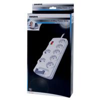 Tafelcontactdoos 7-voudig met overspanningsbeveiliging wit - thumbnail