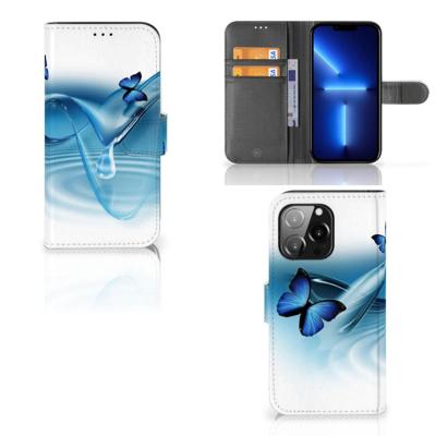 iPhone 13 Pro | Telefoonhoesje | Met pasjeshouder | Vlinders
