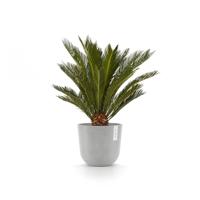 Ecopots Oslo kunststof bloempot Wit/Grijs - Ø 23,4 cm - thumbnail