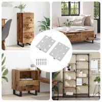 Scharnier 2 pcs Zilver 50 x 38 x 1,3 mm Staal - thumbnail