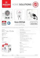 Skross 1500282 Tussenstekker Met USB Wit - thumbnail