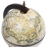 Globebar tafelmodel eucalyptushout groen - thumbnail