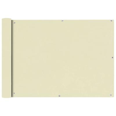 VidaXL Balkonscherm oxford textiel 75x600 cm crème VidaXL Balkonscherm oxford textiel 75x600 cm crème