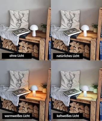 LED Tafellamp rond wit 15x15x21cm