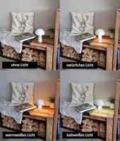 LED Tafellamp rond wit 15x15x21cm - thumbnail