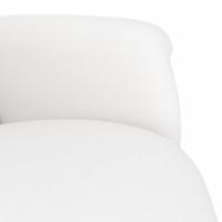 Fauteuil verstelbaar met voetensteun kunstleer wit - thumbnail