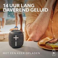 Dankzij de draagbare Bluetooth®-luidsprekers Logitech WONDERBOOM 4 Zwart - thumbnail