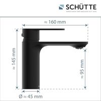 Schutte MONTANA wastafelmengkraan |Zwart Mat - 32316 - thumbnail