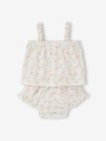 Babyset blouse en slip meisjes ecru - thumbnail