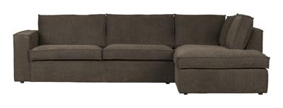 WOOOD Hoekbank 'Freddie' Rechts, Melange, kleur Bruin