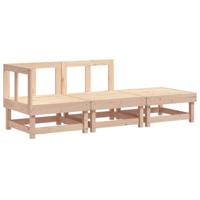 3-delige Loungeset massief grenenhout - thumbnail