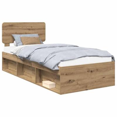 Bedframe Ambachtelijk eiken 100 x 200 cm Massief grenenhout