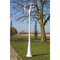 VidaXL Tuinlantaarn kingston 3-arms 215 cm wit - thumbnail