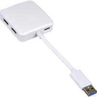 Raspberry Pi® SC1636 USB 3.0-hub 4 poorten Wit - thumbnail