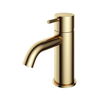 Wastafelmengkraan Hotbath Cobber 1-hendel Gebogen 14.3 cm Living Colour Gepolijst Messing Living Colours