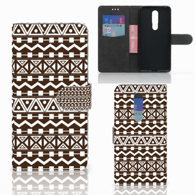 Nokia 3.1 Plus Telefoon Hoesje Aztec Brown Nokia 3.1 Plus Telefoon Hoesje Aztec Brown