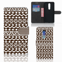 Nokia 3.1 Plus Telefoon Hoesje Aztec Brown - thumbnail