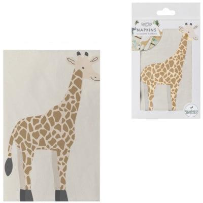 Ginger Ray servetten giraffe 22 x 33 cm 16 stuks | 30 stuks