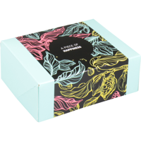Gebaksdoos | Happiness | karton | 12x9.5x4.5cm | lichtblauw | 300 stuks - thumbnail