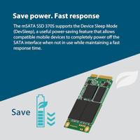 Transcend 64 GB mSATA SSD harde schijf SATA 6 Gb/s Retail TS64GMSA370S - thumbnail