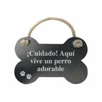 Ophangdecoratie Magnet & Steel Cuidado aquí vive un perro adorable Bot Raad van bestuur Touw - thumbnail
