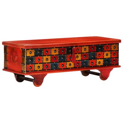VidaXL Opbergkist 110x40x40 cm massief acaciahout rood