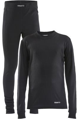 Kinderen Unisex Thermo Set - Cro Dry Baselayer - Thermo ondergoed voor jongens en meisjes - 140 - Zwart - 140 - 140 - 140 - 140 - 140 - 140 -