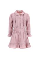 Le Chic winter jurk meisjes - roze - Swanta - silky, ruffle - thumbnail