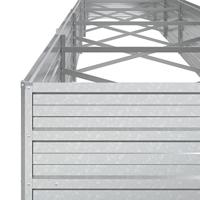 Plantenbak verhoogd 600x80x45 cm gegalvaniseerd staal zilver - thumbnail